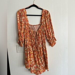 Free People Floral Print Women's Romper